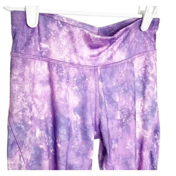 All In Motion Purple Pink Cropped Leggings Ruched Large - Picture 2 of 6